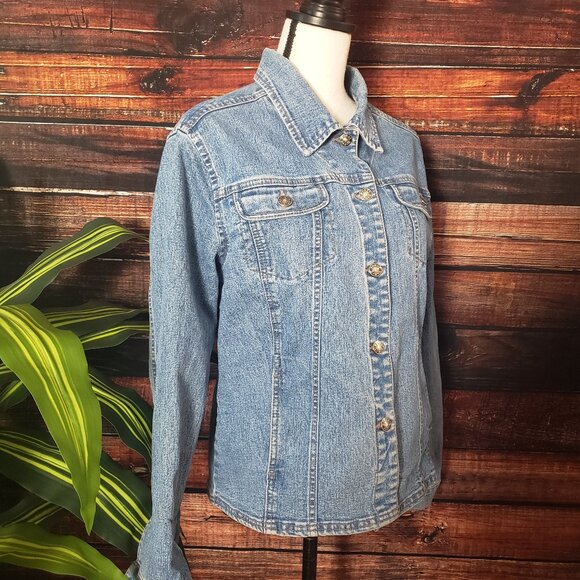 KIKIT Jeans Maurice Sasson Vintage 80s Denim Jean Jacket Size Medium - Picture 2 of 8